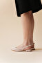 Women's Pointed Toe Short Heeled Ballerinas Vienna Beige - 3