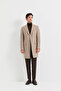 Men's Cream Wool Coat - 2