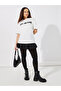 Slogan Detail Round Neck Short Sleeve Oversized T-Shirt - 2