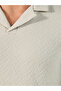 Premium Chevron Textured Knit Revere Collar Relaxed Polo - 3