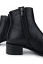 Women's Genuine Leather Black Leather Heeled Boots - 4