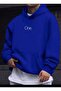 One Letter Printed Hooded Sweatshirt