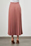 Crepe Knitted Pleated Dusty Rose Skirt - 4