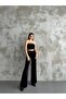 Velvet Fabric Wide Leg Trousers - 3