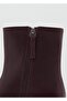 100% Leather Kitten Heeled Boots - 7