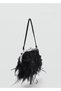 Short Handle Feather Detailed Bag