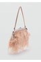Short Handle Feather Detailed Bag