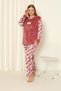 Women's Well Soft Large Size Fleece Plush Pajama Set-20078 - 2