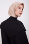 Black Asymmetrical Blouse - Elastic Waist, Aller Detail 23K3425