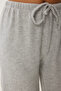 Women's Gray Melange Soft Loose Knitted Pants Ub00295 - 4