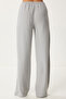 Women's Gray Melange Soft Loose Knitted Pants Ub00295 - 5