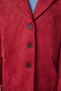 Women's Burgundy Premium Suede Blazer Jacket Fn03443 - 6