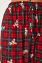 Women's Red Black Patterned Soft Textured Knitted Pajama Bottoms Ce00089 - 5