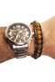 Men's Brown Agate Natural Stone Leather Bracelet - 3