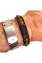 Men's Brown Agate Natural Stone Leather Bracelet - 4