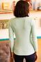 Women's Mint Green Half Fisherman Raised Camisole Sweatshirt BLZ-19000599 - 7