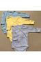 Baby Boy Blue Gray Yellow Double Breasted Badi Set of 3 - 2