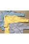 Baby Boy Blue Gray Yellow Double Breasted Badi Set of 3 - 3