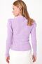 Women's Lilac Princess Sleeve Half Turtleneck Camisole Blouse ALC-X5042 - 2