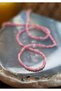Pink Tourmaline Stone Thin Natural Stone Necklace 2mm - 4