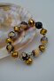 Jewellery Bracelet with Agate Stones and Czech Crystal