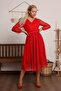 Belted V Polka Dot Tutu Dress 583308 - 7