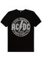 Acdc Black Short Sleeve Men's T-Shirt in the Circle - 2