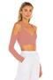 Women's Powder Halter Neck Silk Jersey Crop Top - 2