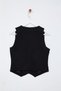 Black Tweed Vest with Gold Button Detail - Twoaw25Ye00102 - 7