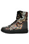 Women's Vegan Leather Black Long Boots - Are You Lost Design - 4