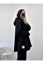 Two-Thread Hoodie with Drawstring Sweatshirt Set - Black - Wide Size Range - 4