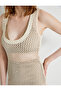 Openwork Midi Dress V Neck Thick Straps - 5