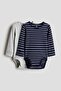 2-pack long-sleeved bodysuits