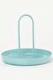 Blue Metal Jewelry Organizer - Round Accessory and Makeup Stand - Candy - 3