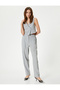 Short Vest Asymmetric Cut V-Neck Buttoned - 2