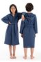 Hooded Muslin Bathrobe - Navy Blue Color - Bathrobe for Children - 3