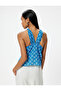 Ethnic Patterned Halter Collar Top - 4