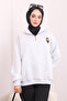 Gray Collar Zippered Raised Three Thread Sweat - 2