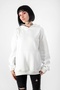 Spectrum Back Printed Oversize Unisex White Hoodie - 2