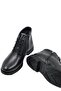 Men's Black Genuine Leather Zippered Lace-Up Fur Lined Anti-Slip Sole Classic Daily Boots 1984 - 3