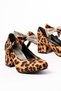 Girl's Leopard Bow Heeled Evening Dress Shoes - 3