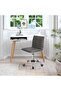 Mid Back Task Chair Comfortable Low Back Leather Swivel Office Desk Chair - Grey - 7