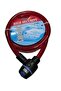 Zoli̇ 4521 Red Keyed Bicycle Rope Lock 15X1000 mm Bicycle Lock Red - 2