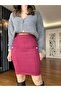 Burgundy Suede Skirt