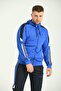 Striped Sleeves Hooded Scuba Blue Men's Tracksuit - 4