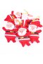 Christmas Tree Ornament Red Santa Claus 6 cm Velvet - 4
