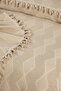 Double Beige Jacquard Pattern Cotton Pique 220X240 cm / 4 Seasons - 2
