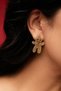 Christmas Gingerbread Figured Zircon Fitted Stone Stud Earrings