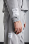 Ashbourne Men's Oversize Kangaroo Pocket Sleeve Label Detailed Organic Cotton Gray Tracksuit Set - 6