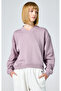 Eco Future Crewneck Croptop Sweatshirt Mor Kadın Sweatshirt - E10007-PS162 - 5